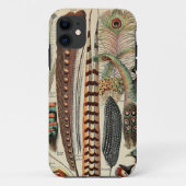 Feather Bird Wildlife Antiek veren Case-Mate iPhone Case (Achterkant)
