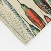 Feather Bird Wildlife Antiek veren Fleece Deken (Hoek)