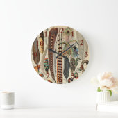 Feather Bird Wildlife Antiek veren Grote Klok (Huis)