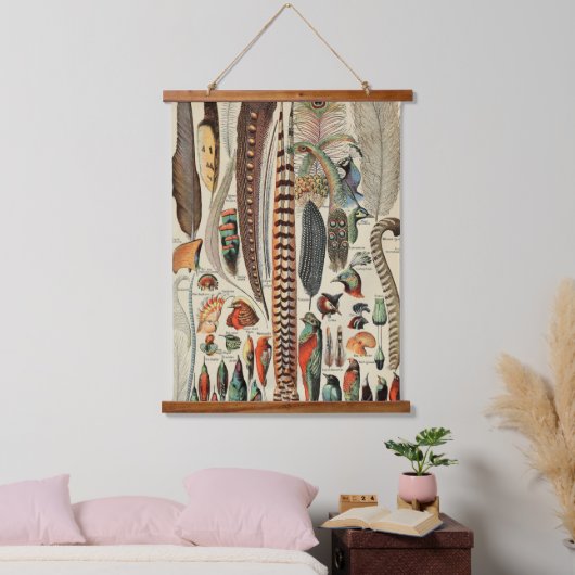 Feather Bird Wildlife Antiek veren Hangend Wandkleed (Slaapkamer)