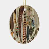 Feather Bird Wildlife Antiek veren Keramisch Ornament (Rechts)