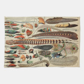 Feather Bird Wildlife Antiek veren Theedoek (Horizontaal)