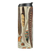 Feather Bird Wildlife Antiek veren Thermosbeker (Gedraaid links)