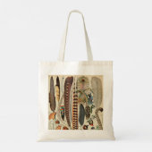Feather Bird Wildlife Antiek veren Tote Bag (Achterkant)