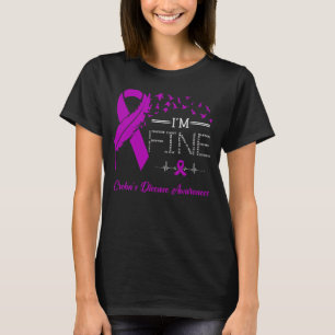 Feather Birds I'm Fine Crohn's Disease Awareness T-shirt