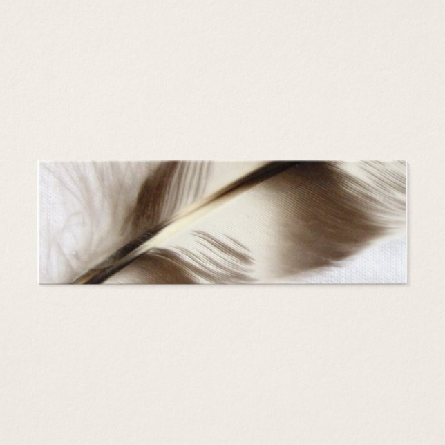 Feather bladwijzer mini visitekaartjes (Voorkant)