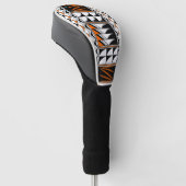 Feather Blessings in het Oranje Golf Head Hoesje Golfheadcover (Schuin)