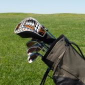 Feather Blessings in het Oranje Golf Head Hoesje Golfheadcover (Insitu)