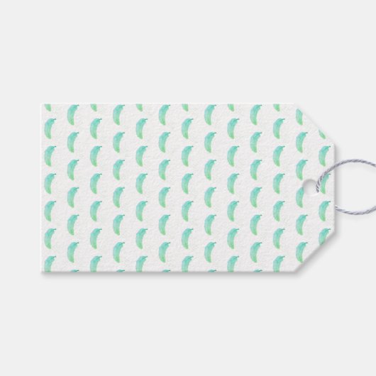 Feather blown by the wind cadeaulabel (Voorkant (Horizontaal))