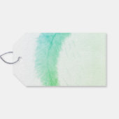 Feather blown by the wind cadeaulabel (Achterkant Horizontaal)