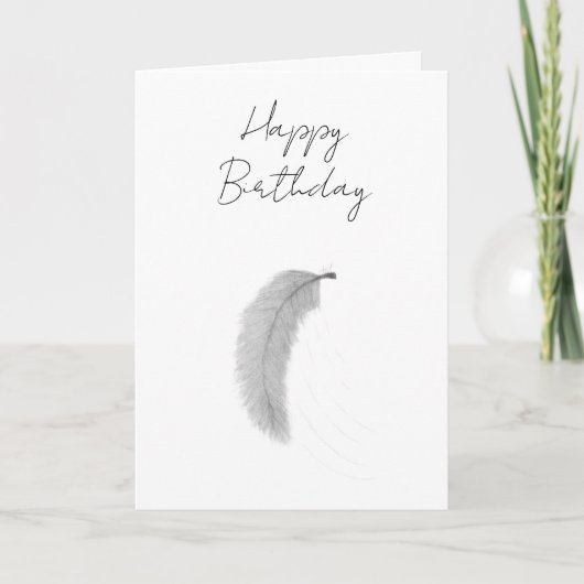 Feather blown by the wind kaart (Voorkant)