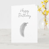 Feather blown by the wind kaart (Gele Bloem)