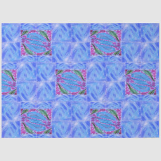 Feather blue paper tissuepapier