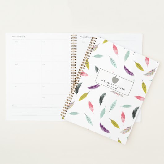 Feather Boho Apple-leraar Planner (Display)