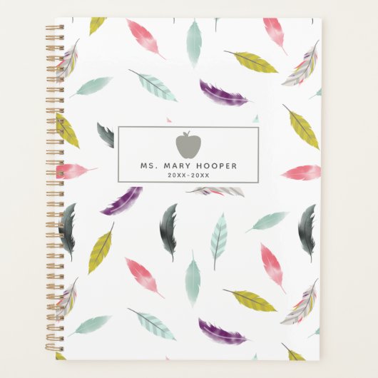 Feather Boho Apple-leraar Planner (Voorkant)
