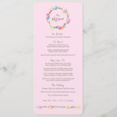 Feather boho krans waterverf kunst het menu (Achterkant)