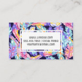 Feather Boho Modern Pattern Visitekaartje (Achterkant)