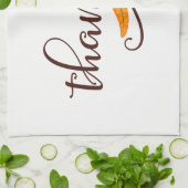 Feather Boho Native Thankful Typografie Theedoek (Gevouwen)