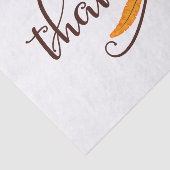 Feather Boho Native Thankful Typografie Tissuepapier (Detail)
