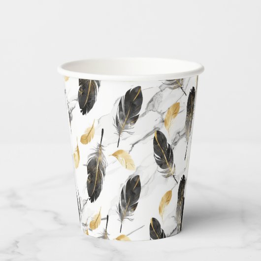 "Feather Breeze Paper Cup" Papieren Bekers (Achterkant)