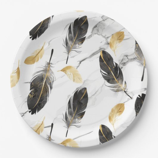 "Feather Delight Paper Bowl" Papieren Bordje (Voorkant)