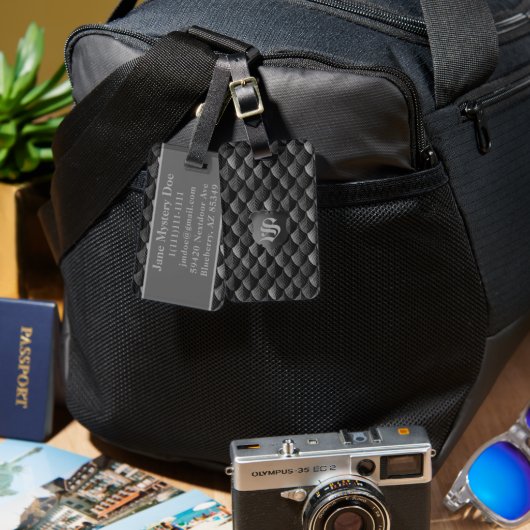 Feather Dragon Scales Bagagelabel (Voorkant /achterkant)