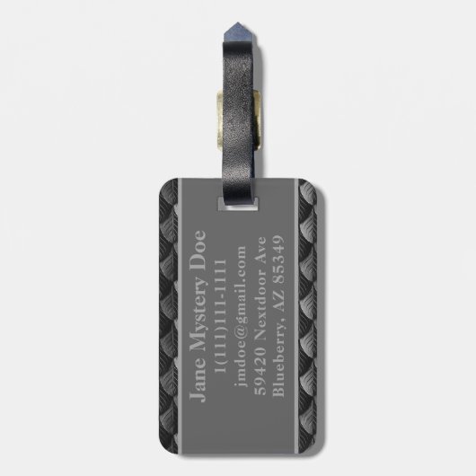 Feather Dragon Scales Bagagelabel (Achterkant verticaal)