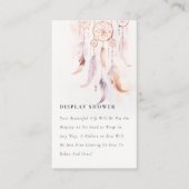 Feather Dreamcatcher Display Shower Baby shower Informatiekaartje (Voorkant)