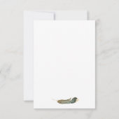 Feather Duo | Waterverf bruiloft uitnodigen Kaart (Achterkant)