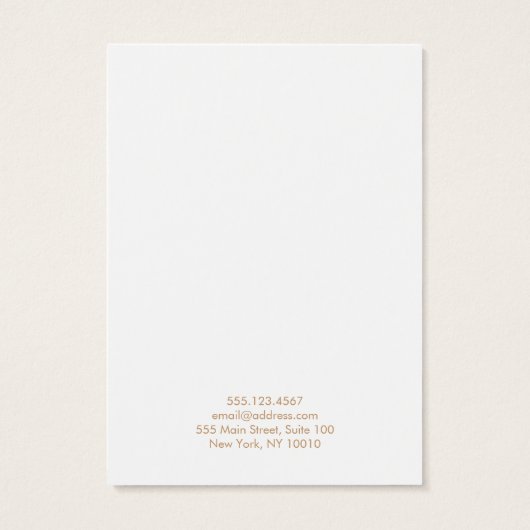 Feather Earring-schermkaart Visitekaartje (Achterkant)