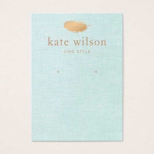 Feather Earring-schermkaart Visitekaartje (Voorkant)