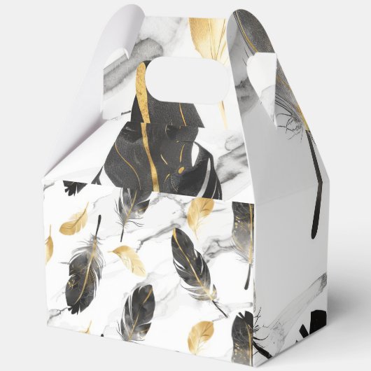 "Feather Grace Gift Bag Box" Bedankdoosjes (Voorkant)