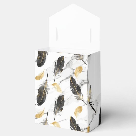 "Feather Grace Gift Bag met deksel" Bedankdoosjes (Geopend)