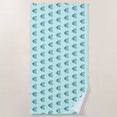 Feather heart in soft green strandlaken (Voorkant)