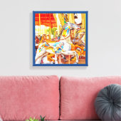 Feather Horse Carrousel draaimolen Canvas Afdruk (Insitu (Woonkamer))