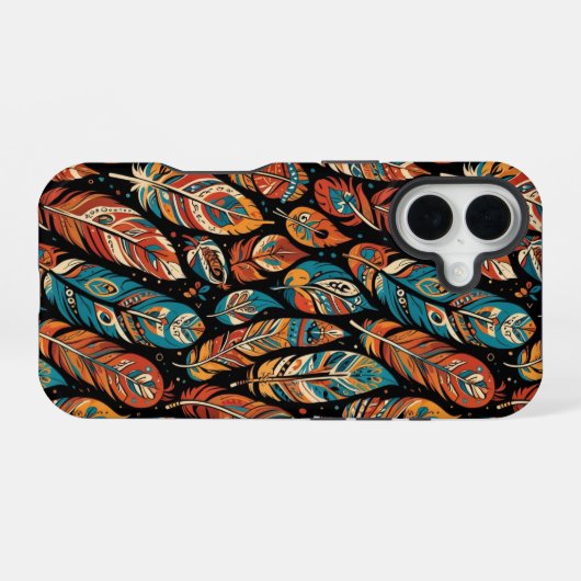 Feather iPhone Case 16 Hoesje (Achterkant horizontaal)