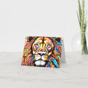 Feather Maned Lion van Lisa-Dawn Design Verjaardag Kaart