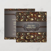 Feather Metal Mans 50ste verjaardag Kaart (Voorkant / Achterkant)