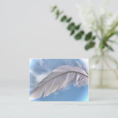 Feather of Feathers Sky Reiki Spirit Visitekaartje (Staand voorkant)