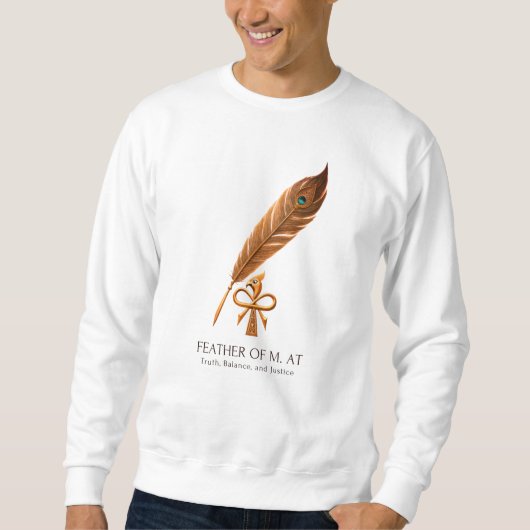 Feather of Ma’at Sweatshirt – Ancient Egyptian (Voorkant)