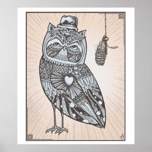 FEather Owl Poster (Voorkant)