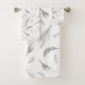 Feather pattern bad handdoek (Insitu)