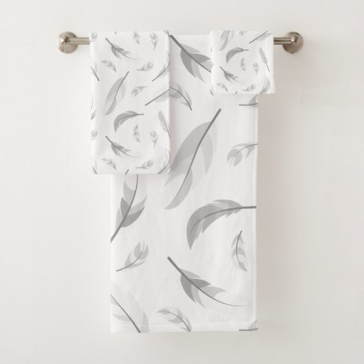 Feather pattern bad handdoek (Insitu)