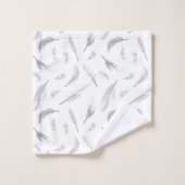 Feather pattern bad handdoek (Wasdoekje)