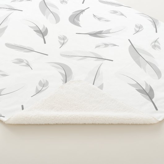 Feather pattern sherpa deken (3/4)