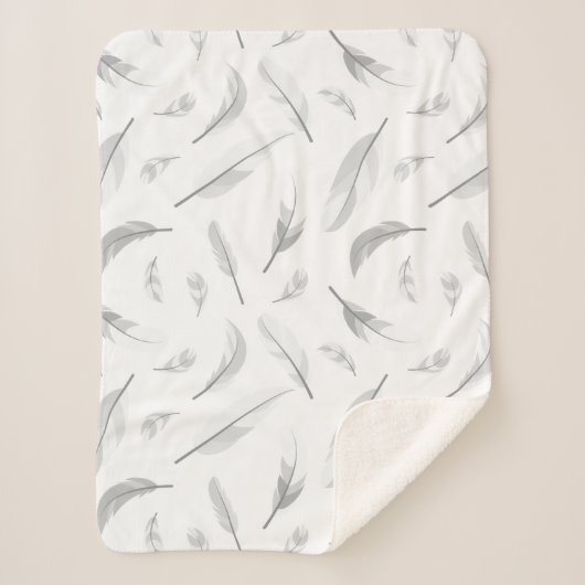 Feather pattern sherpa deken (Voorkant)