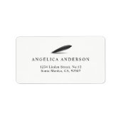 Feather Pen Logo Return Address Label (Voorkant)
