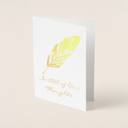 Feather Quill Motief - Al onze gedachten of eigen  Folie Kaarten (Voorkant)