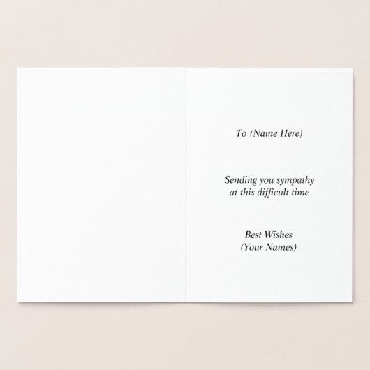 Feather Quill Motief - Al onze gedachten of eigen  Folie Kaarten (Binnen)