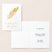 Feather Quill Motief - Al onze gedachten of eigen  Folie Kaarten (Display)
